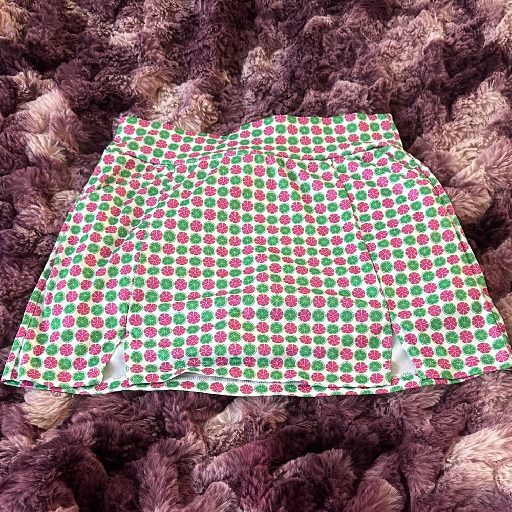 Pink and Green Women's Golf Skort